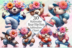 Bear Hip Hop Dancer Clipart Bundle - CraftNest - Digital Crafting and Art