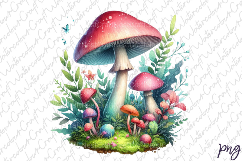 Mushrooms Clipart Bundle 4 - CraftNest - Digital Crafting and Art