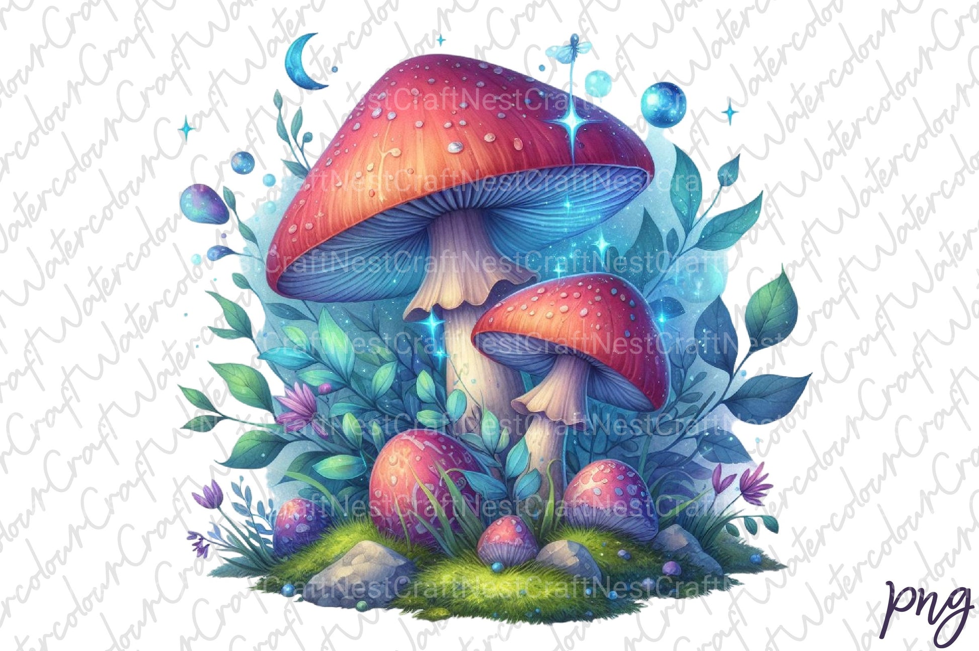Mushrooms Clipart Bundle 5 - CraftNest - Digital Crafting and Art