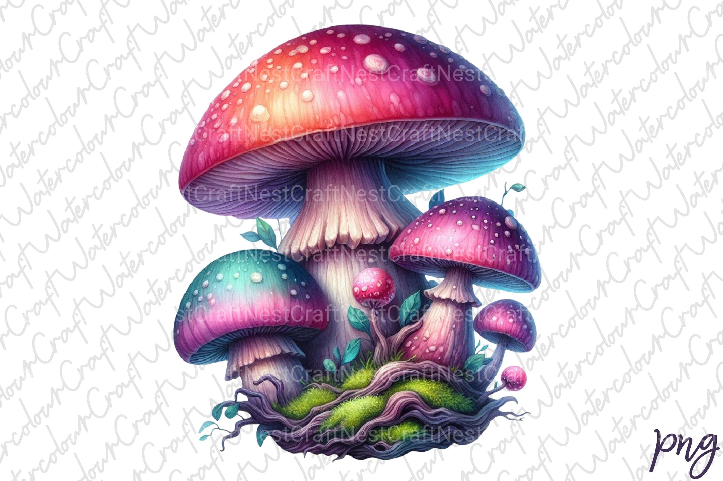 Mushrooms Clipart Bundle 7 - CraftNest - Digital Crafting and Art