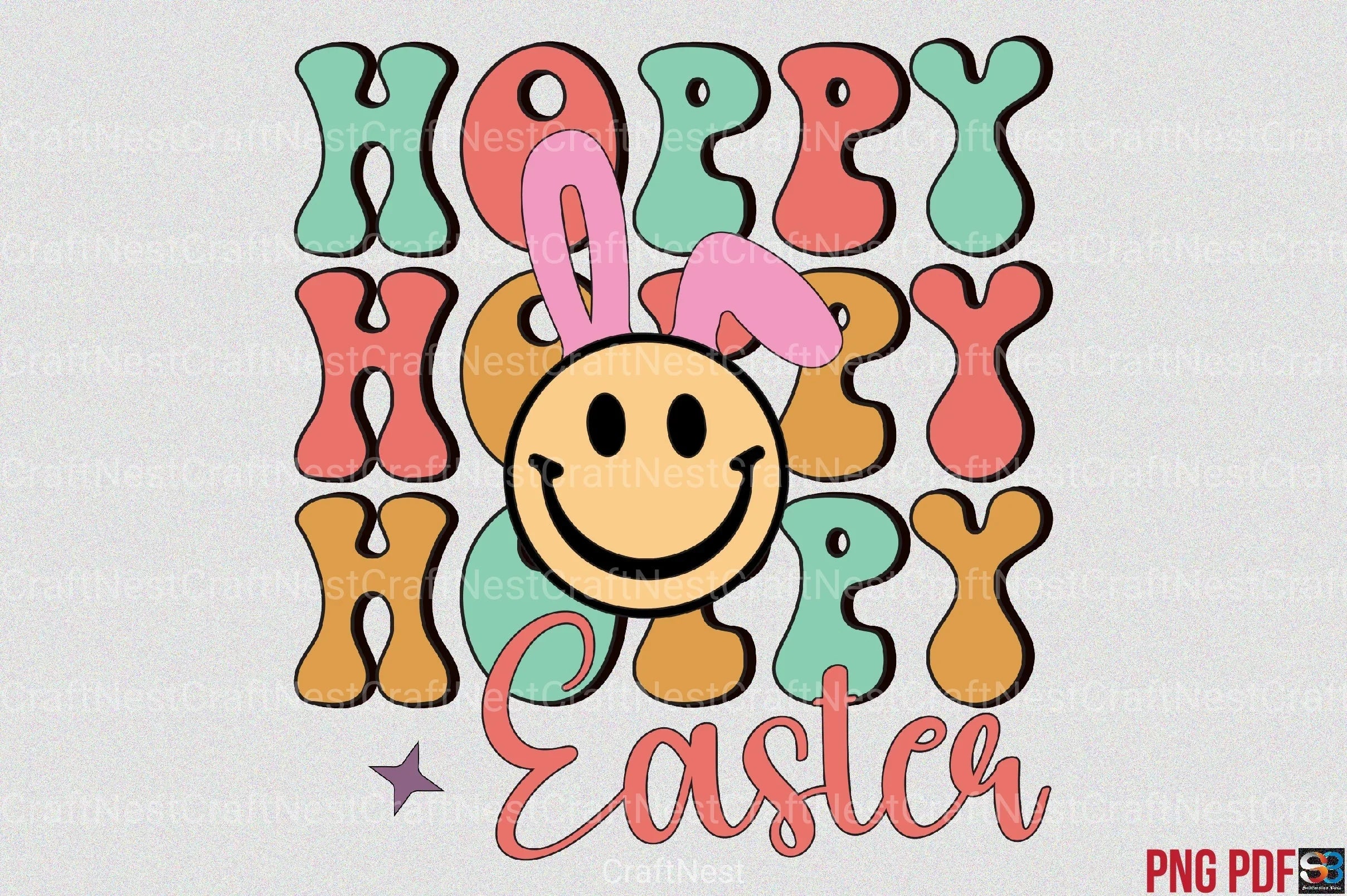 Retro Easter Clipart Bundle 9 - CraftNest - Digital Crafting and Art