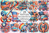 Retro Groovy 4th of July Clipart Bundle