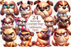 Funny Grumpy Dogs Clipart Bundle 36