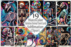 Skeleton Animal Tarot Card Clipart Bundle - CraftNest - Digital Crafting and Art
