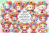Kawaii Teddy Bear Clipart Bundle