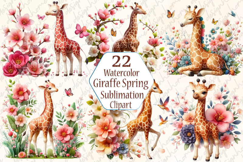 Cute Giraffe Clipart Bundle 11 - CraftNest - Digital Crafting and Art