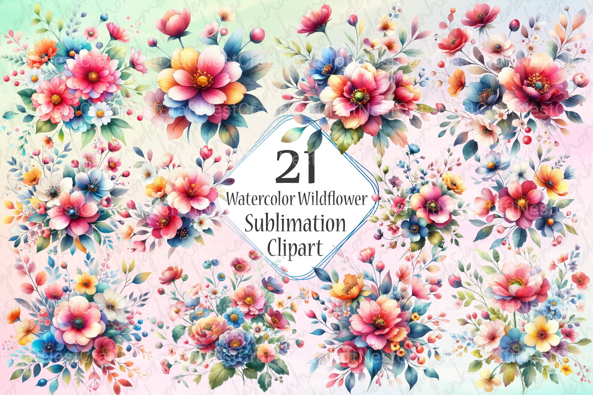 Flowers Clipart Bundle 1 - CraftNest - Digital Crafting and Art