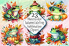 Autumn Frog Clipart Bundle 99