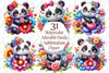 Adorable Panda Clipart Bundle