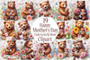 Mother's Day Grizzly Bear Clipart Bundle