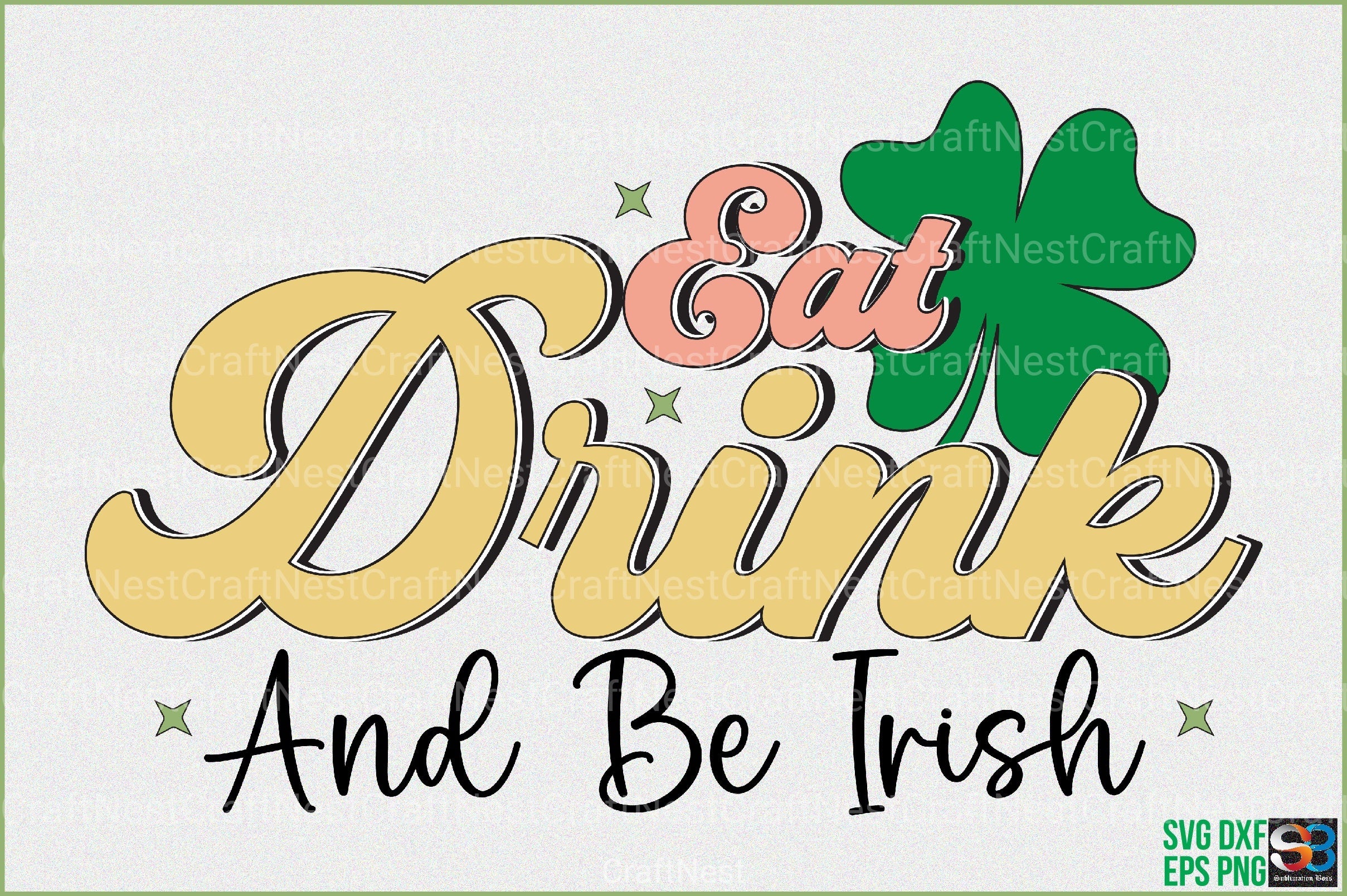 Retro St Patrick's Day Bundle 1 - CraftNest - Digital Crafting and Art