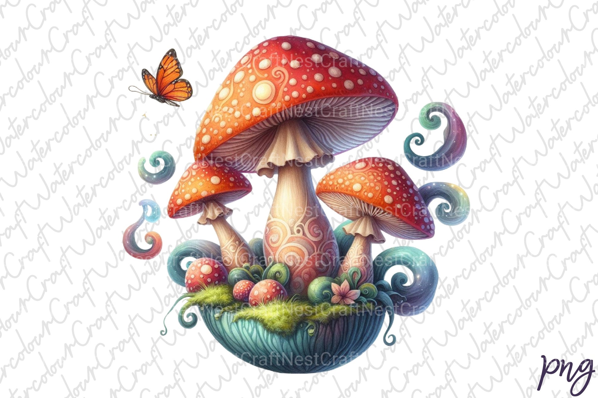 Mushrooms Clipart Bundle 11 - CraftNest - Digital Crafting and Art