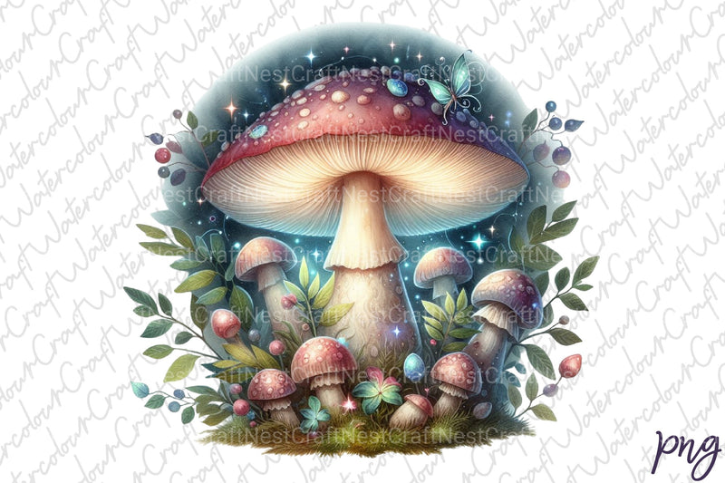 Mushrooms Clipart Bundle 2 - CraftNest - Digital Crafting and Art
