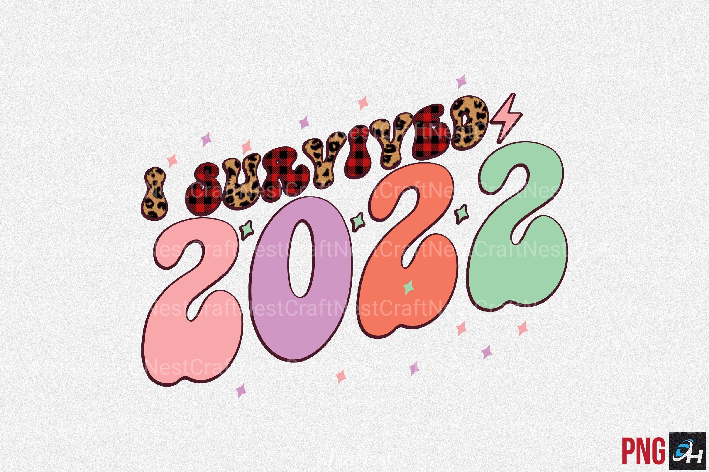 New Year Retro Clipart Bundle - CraftNest - Digital Crafting and Art