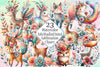 Boho Woodland Animal Clipart Bundle