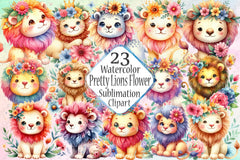 Pretty Lions Clipart Bundle - CraftNest - Digital Crafting and Art