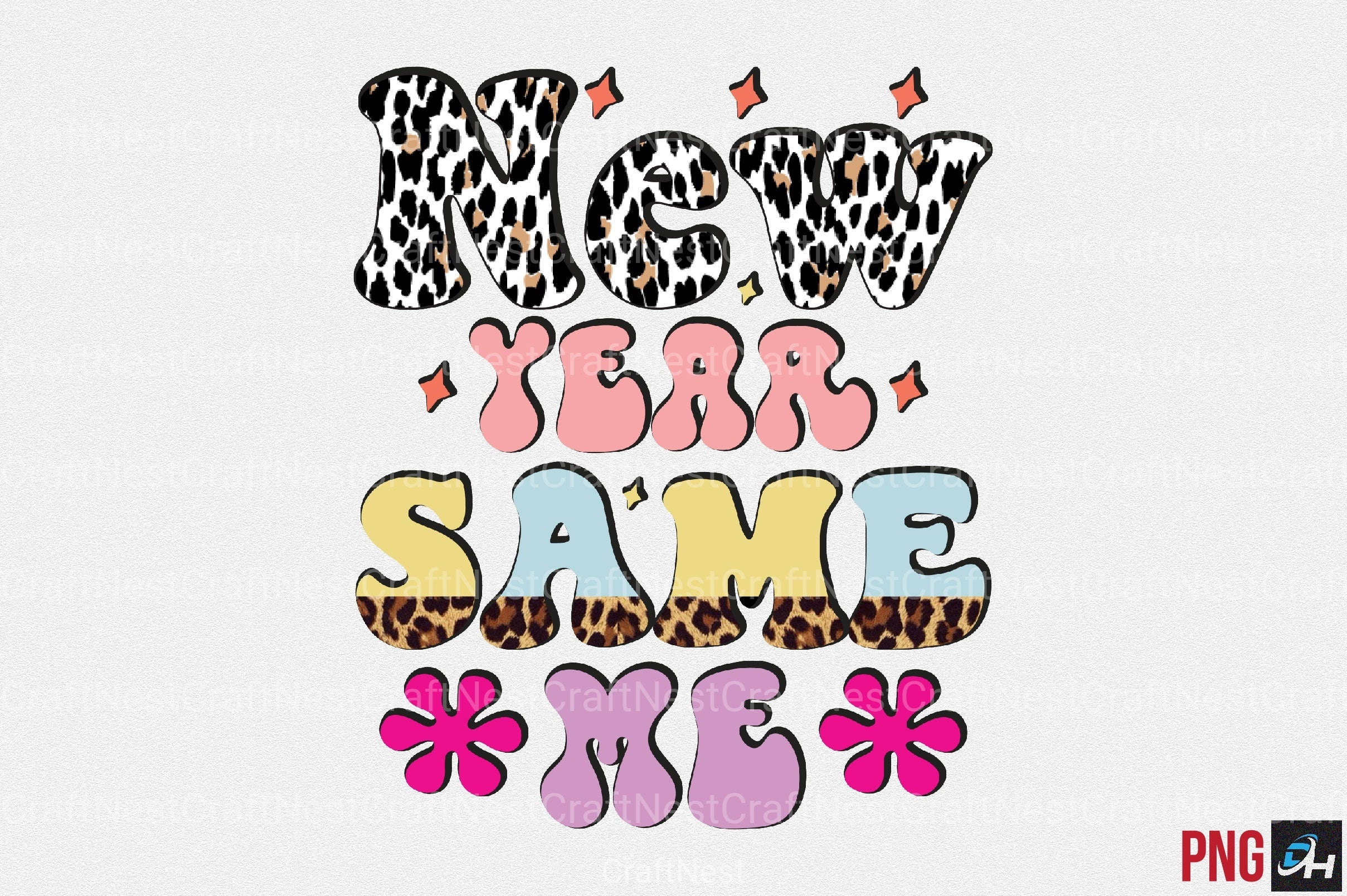 New Year Retro Clipart Bundle - CraftNest - Digital Crafting and Art