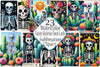 Funny Skeleton Tarot Card Cactus Clipart Bundle