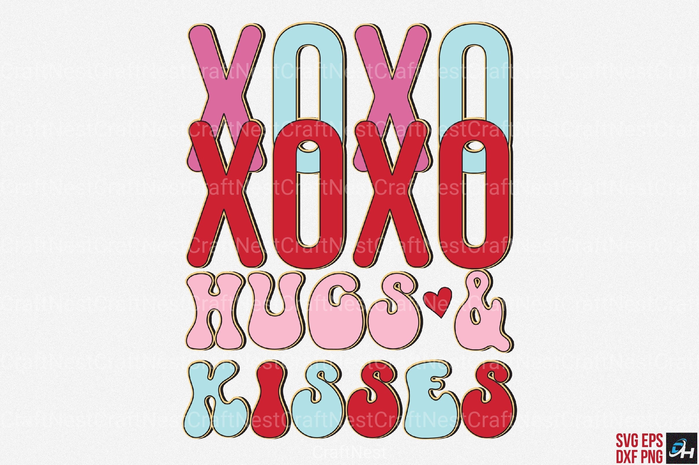 Retro Valentine's Day Design Bundle - CraftNest - Digital Crafting and Art