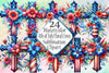 4th of July Floral Cross Clipart Bundle
