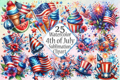 4th of July Clipart Bundle 17 - CraftNest - Digital Crafting and Art