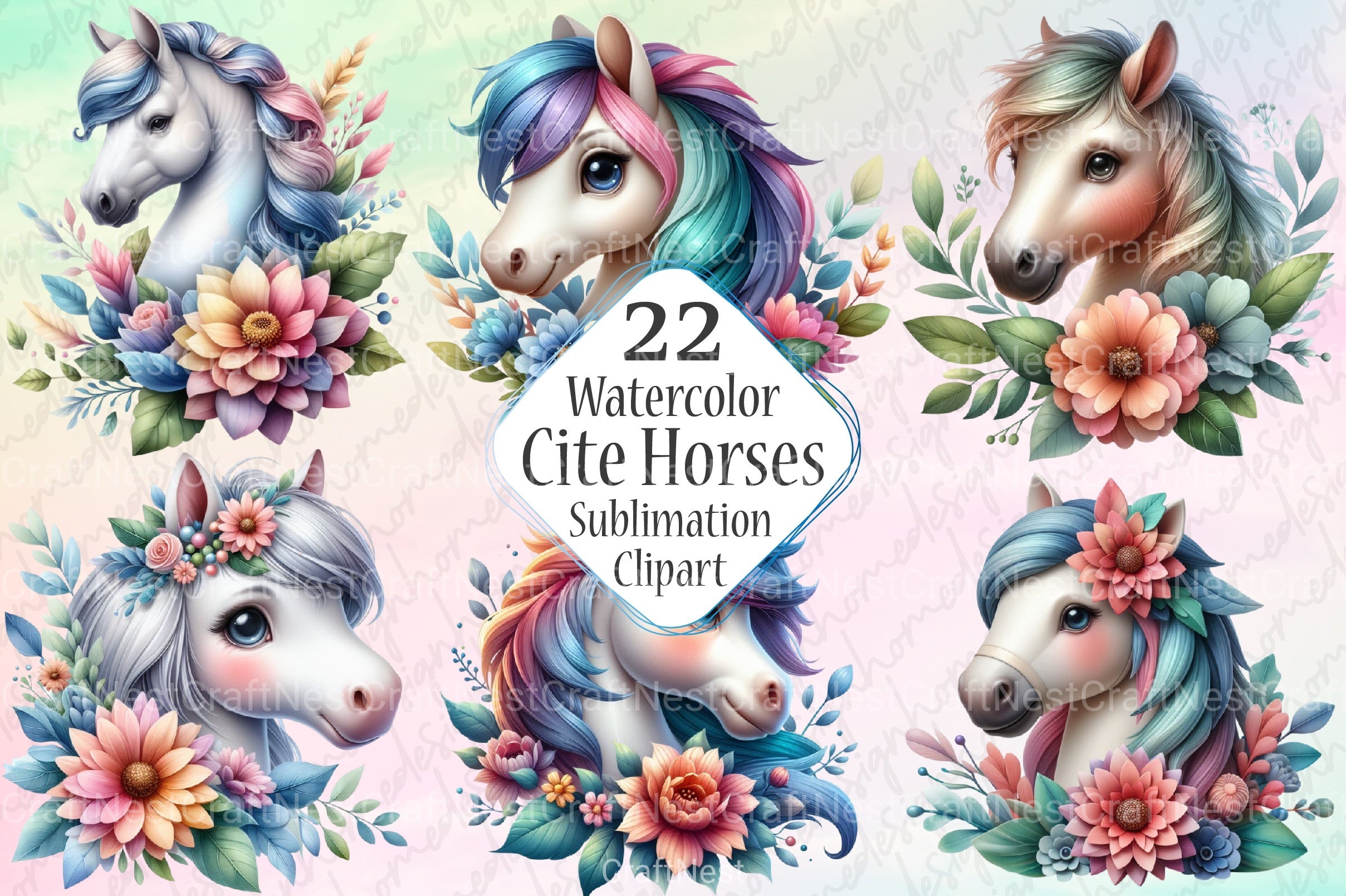 Horses Clipart Bundle for Creative Projects - CraftNest - Digital Crafting and Art