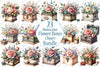 Flower Boxes Clipart Bundle