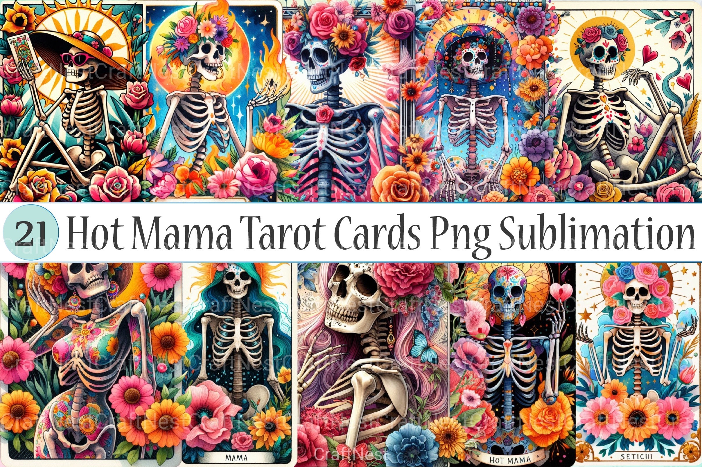 Hot Mama Tarot Card Clipart Bundle - CraftNest - Digital Crafting and Art