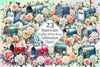 Mailbox with White Roses Clipart Bundle