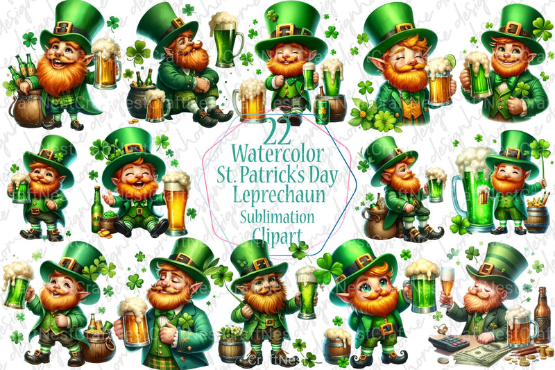 St. Patrick's Day Leprechaun Clipart Bundle 3 - CraftNest - Digital Crafting and Art