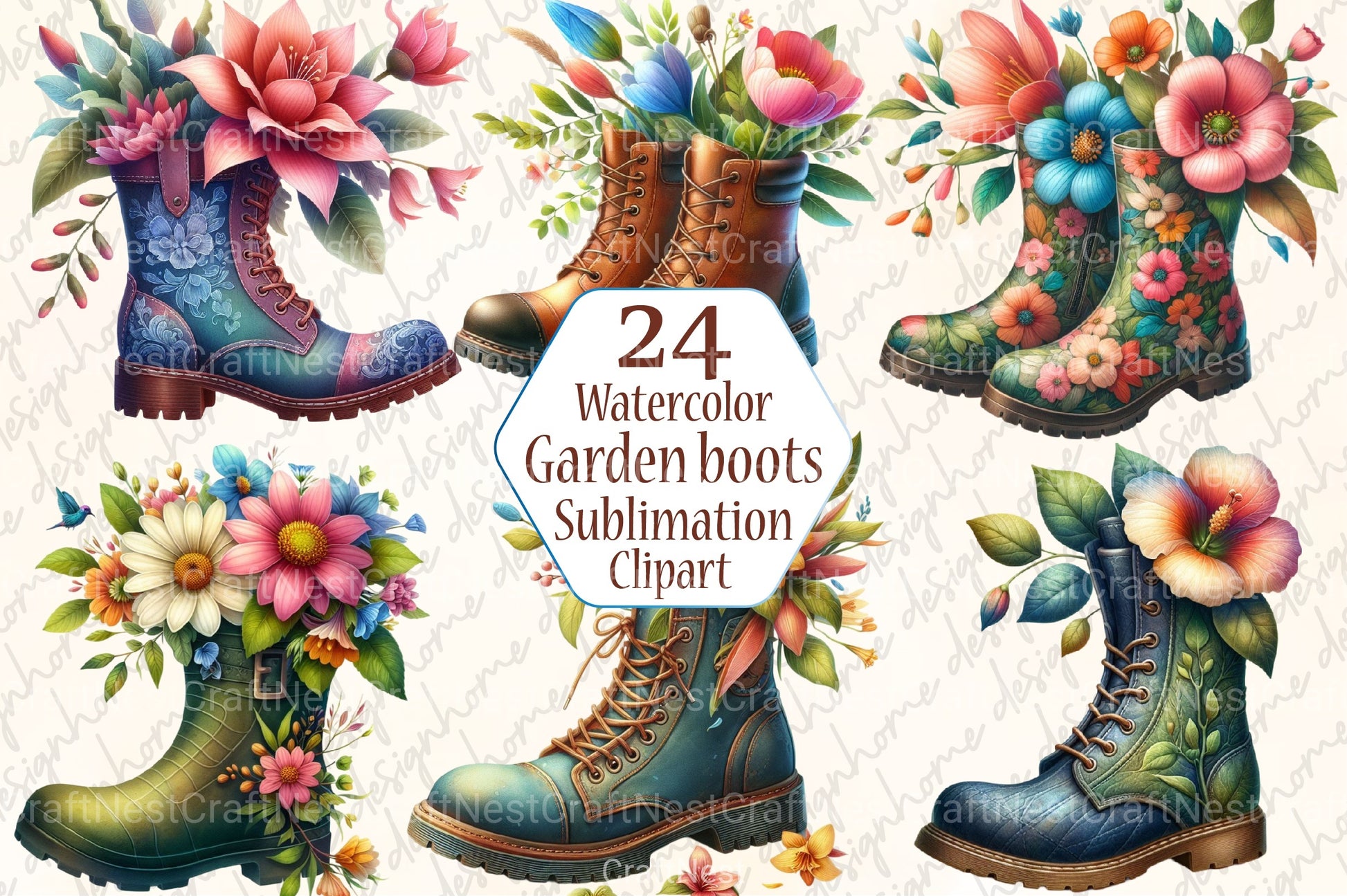 Garden Boots Clipart Bundle 13 - CraftNest - Digital Crafting and Art