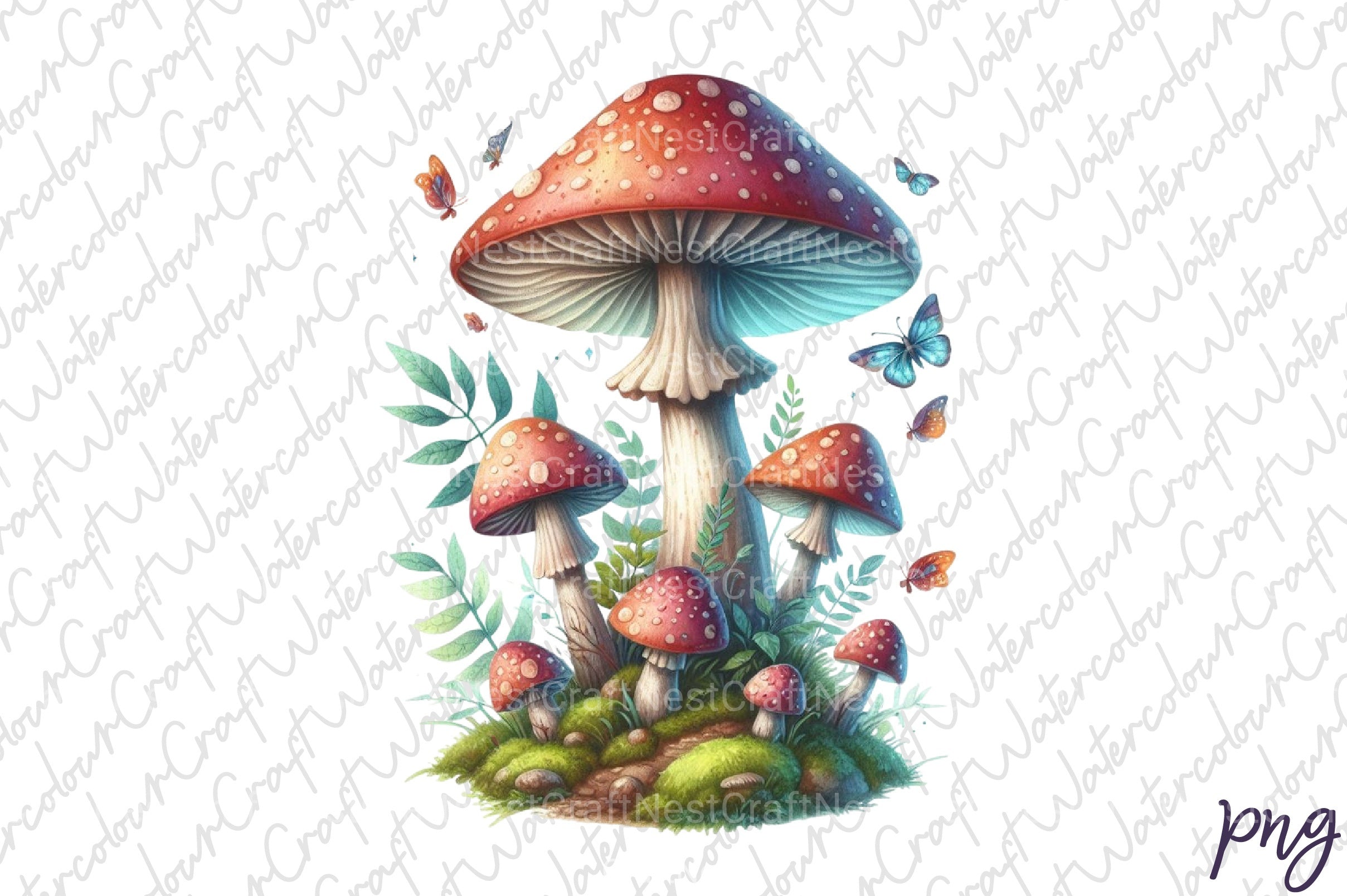 Mushrooms Clipart Bundle 121 - CraftNest - Digital Crafting and Art