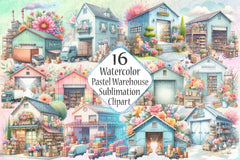 Pastel Warehouse Clipart Bundle - CraftNest - Digital Crafting and Art