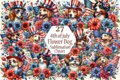 4th of July Patriotic Dog Clipart Bundle - CraftNest - Digital Crafting and Art