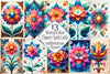 Flowers Tarot Cards Clipart Bundle 1