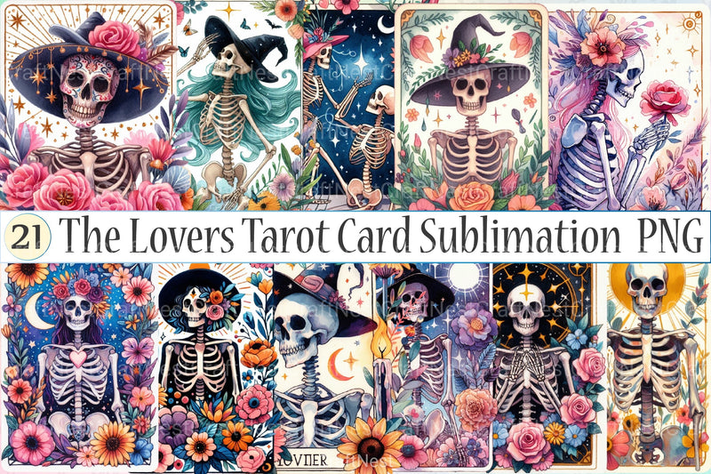 The Lovers Tarot Card Clipart Bundle 99 - CraftNest - Digital Crafting and Art