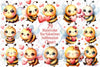 Valentine's Day Bee Clipart Bundle
