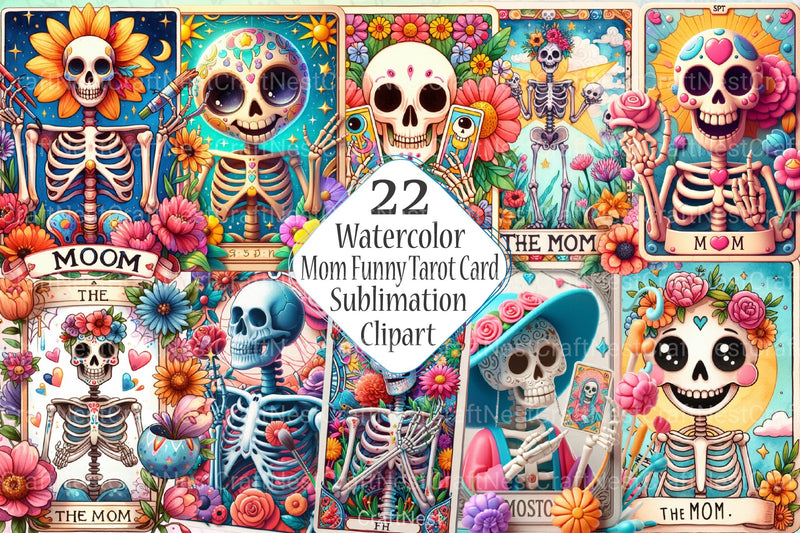 The Mom Funny Tarot Card Clipart Bundle - CraftNest - Digital Crafting and Art