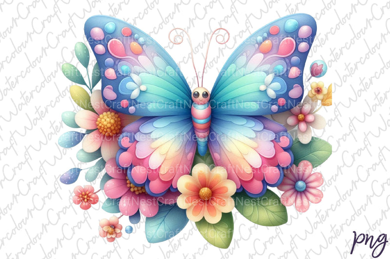 Cute Butterflies Clipart Bundle 1 - CraftNest - Digital Crafting and Art