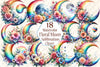 Floral Moon Clipart Bundle 2