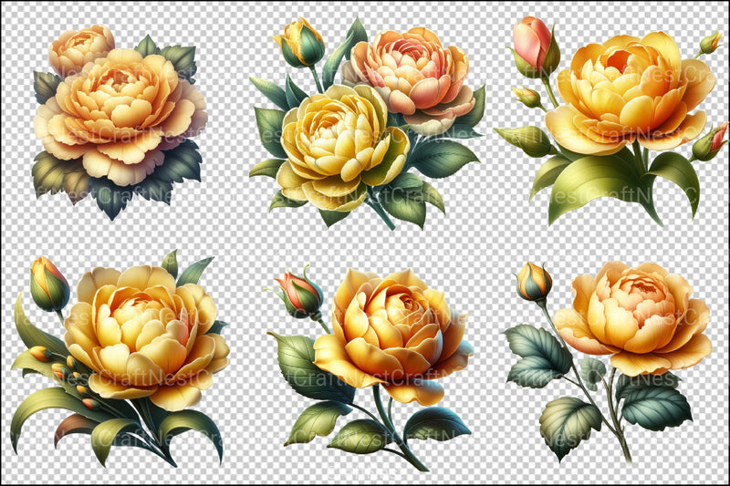 Vintage Flowers Clipart Bundle 12 - CraftNest - Digital Crafting and Art