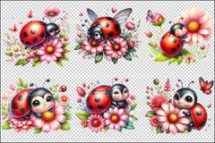 Cute Ladybug Clipart Bundle 4 - CraftNest - Digital Crafting and Art