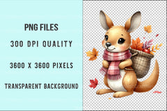Autumn Kangaroo Clipart Bundle 67 - CraftNest - Digital Crafting and Art