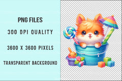 Cute Animal Clipart Bundle in Bucket - CraftNest - Digital Crafting and Art