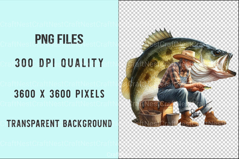 Bass Fishing Clipart Bundle - CraftNest - Digital Crafting and Art