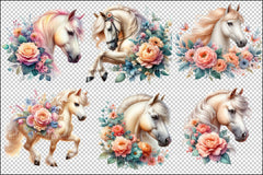 Pretty Palomino Horse Clipart Bundle - CraftNest - Digital Crafting and Art