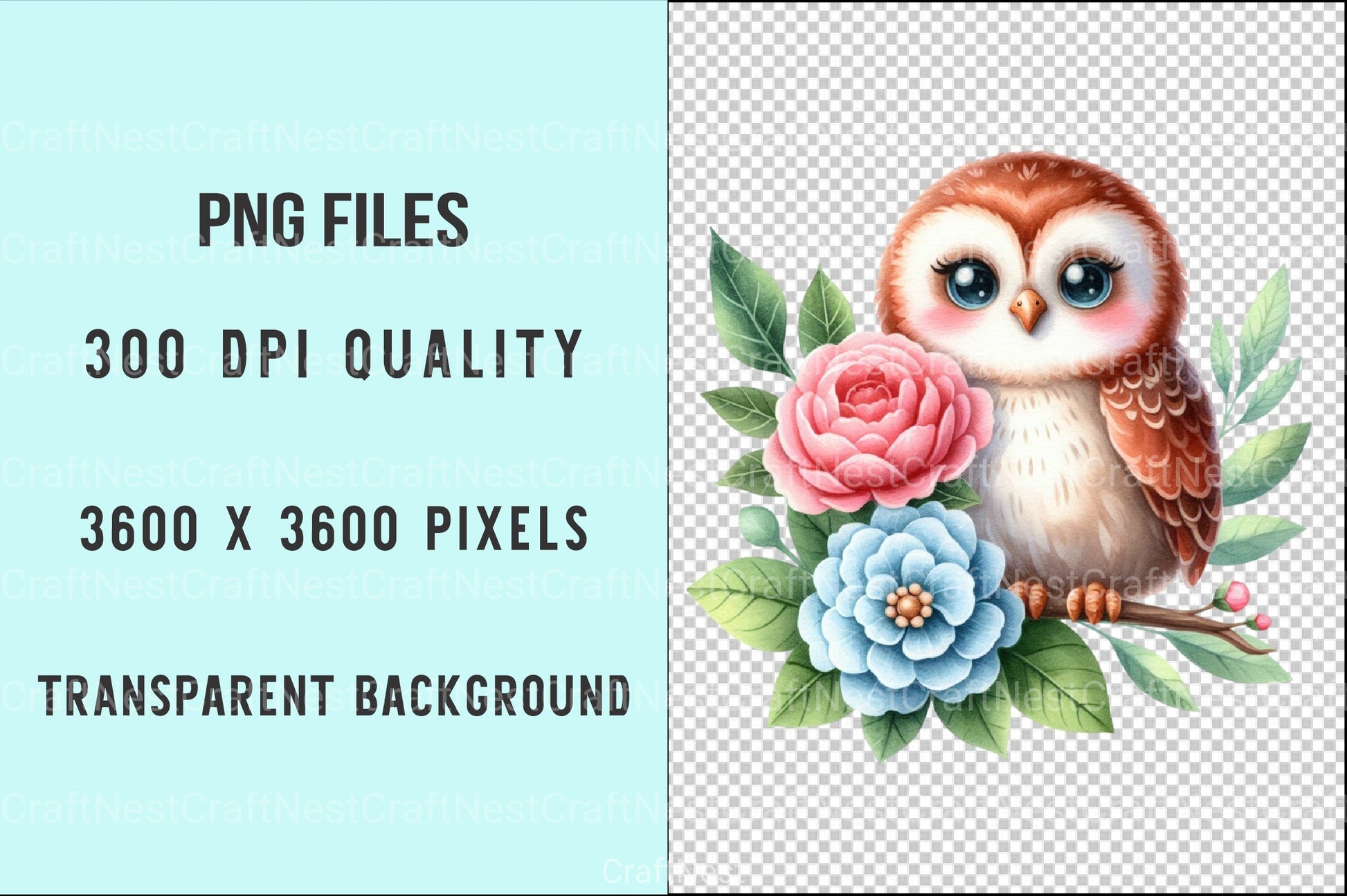 Cute Owl Clipart Bundle 1 - CraftNest - Digital Crafting and Art