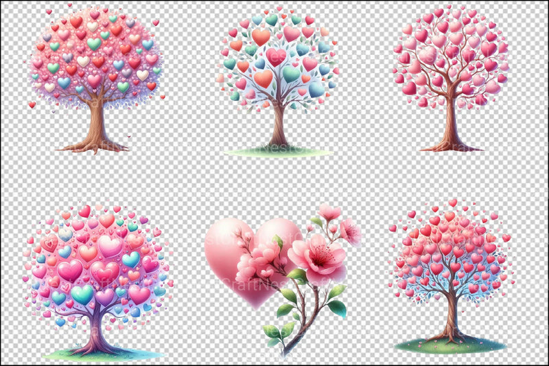 Love Tree Clipart Bundle - CraftNest - Digital Crafting and Art