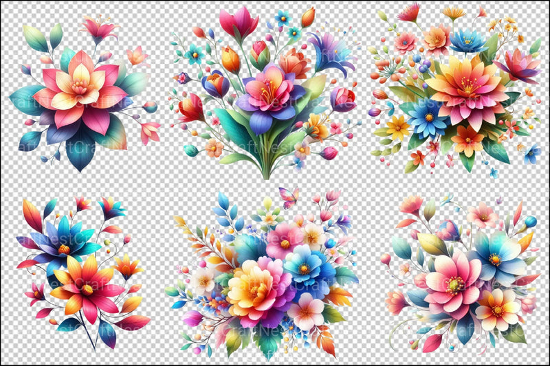 Spring Flowers Clipart Bundle 99 - CraftNest - Digital Crafting and Art