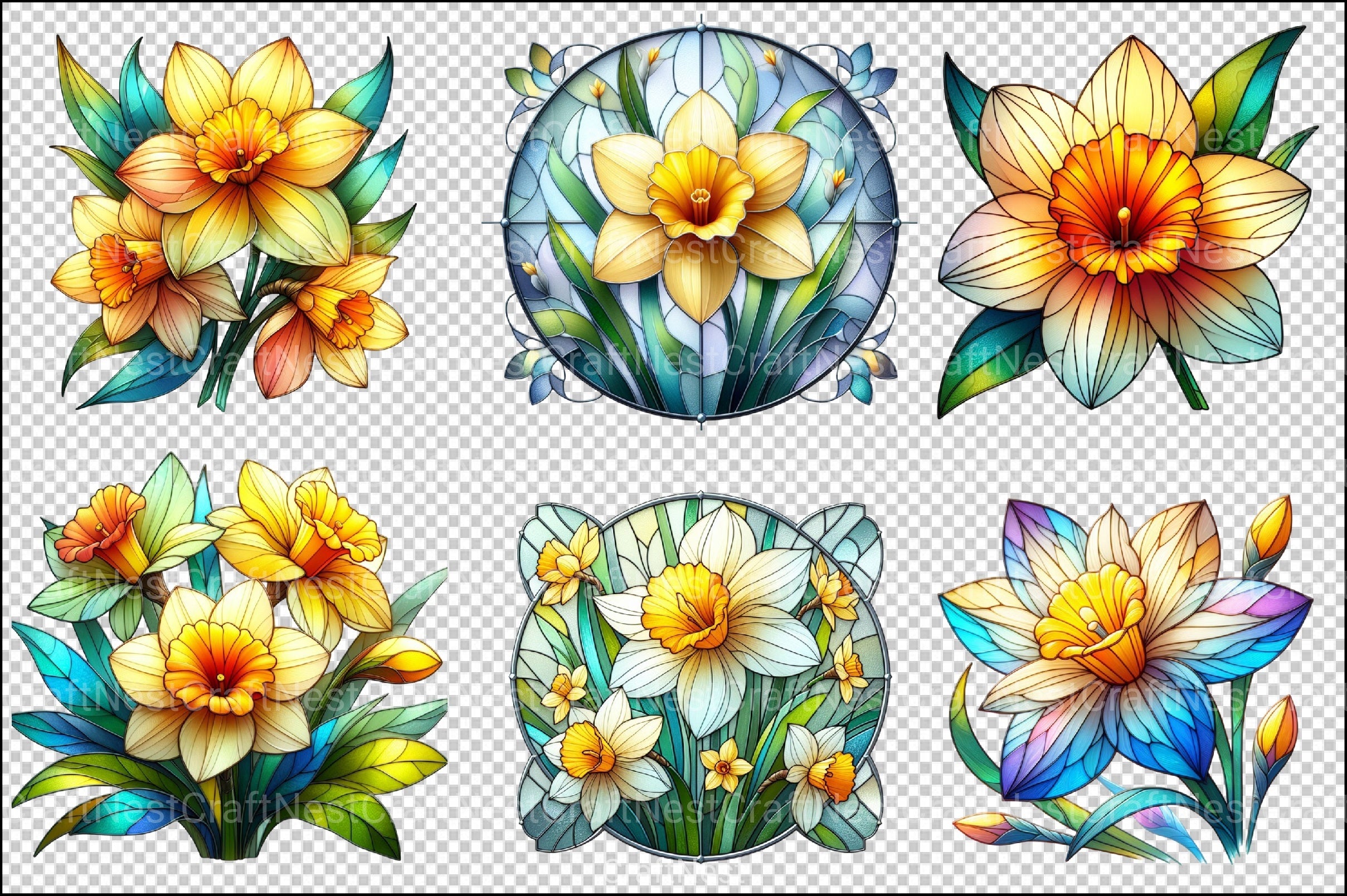 Stained Glass Clipart Bundle 1 - CraftNest - Digital Crafting and Art